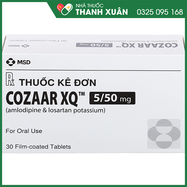 Cozaar XQ 5mg/50mg trị tăng huyết áp vô căn